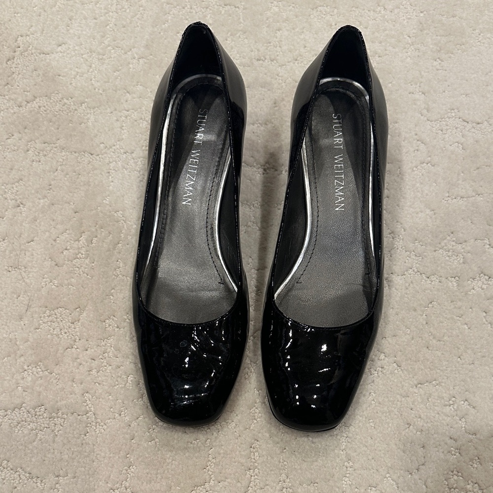 Stuart Weitzman Glossy Black Heels
